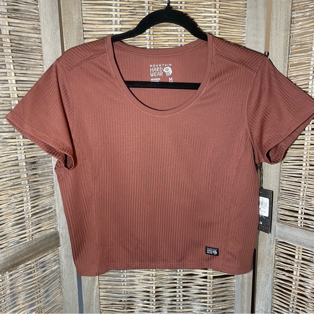 Mountain Hardwear Women's Short Sleeve Top in Rust